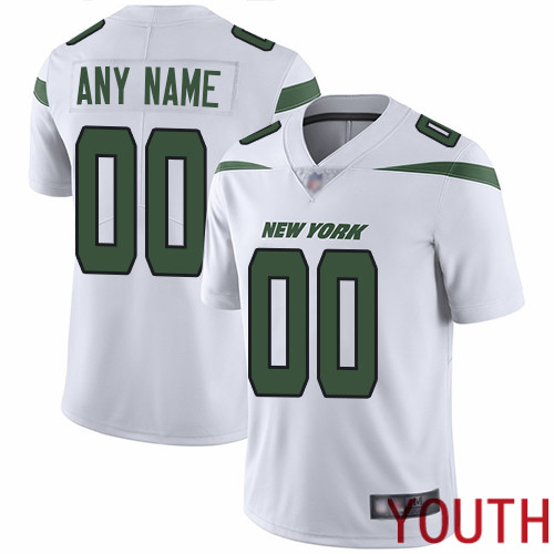 Limited White Youth Road Jersey NFL Customized Football New York Jets Vapor Untouchable->customized nfl jersey->Custom Jersey